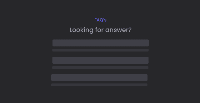 FAQ Sections