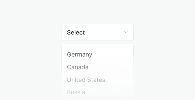 Dropdown Menu