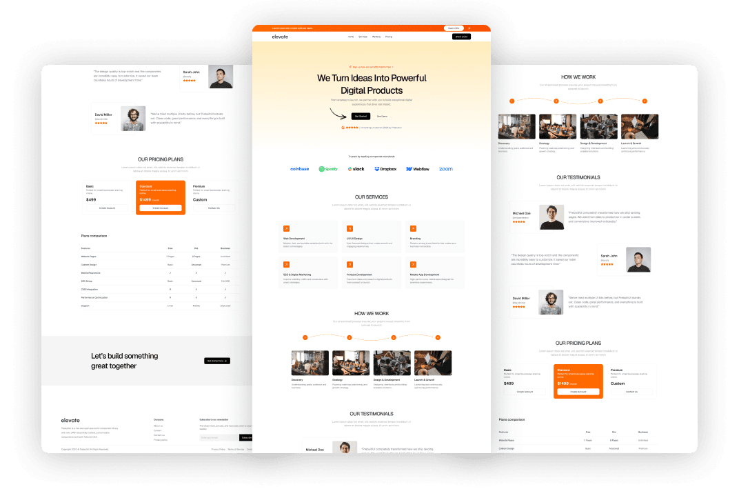 Elevate - Agency Landing Page Template