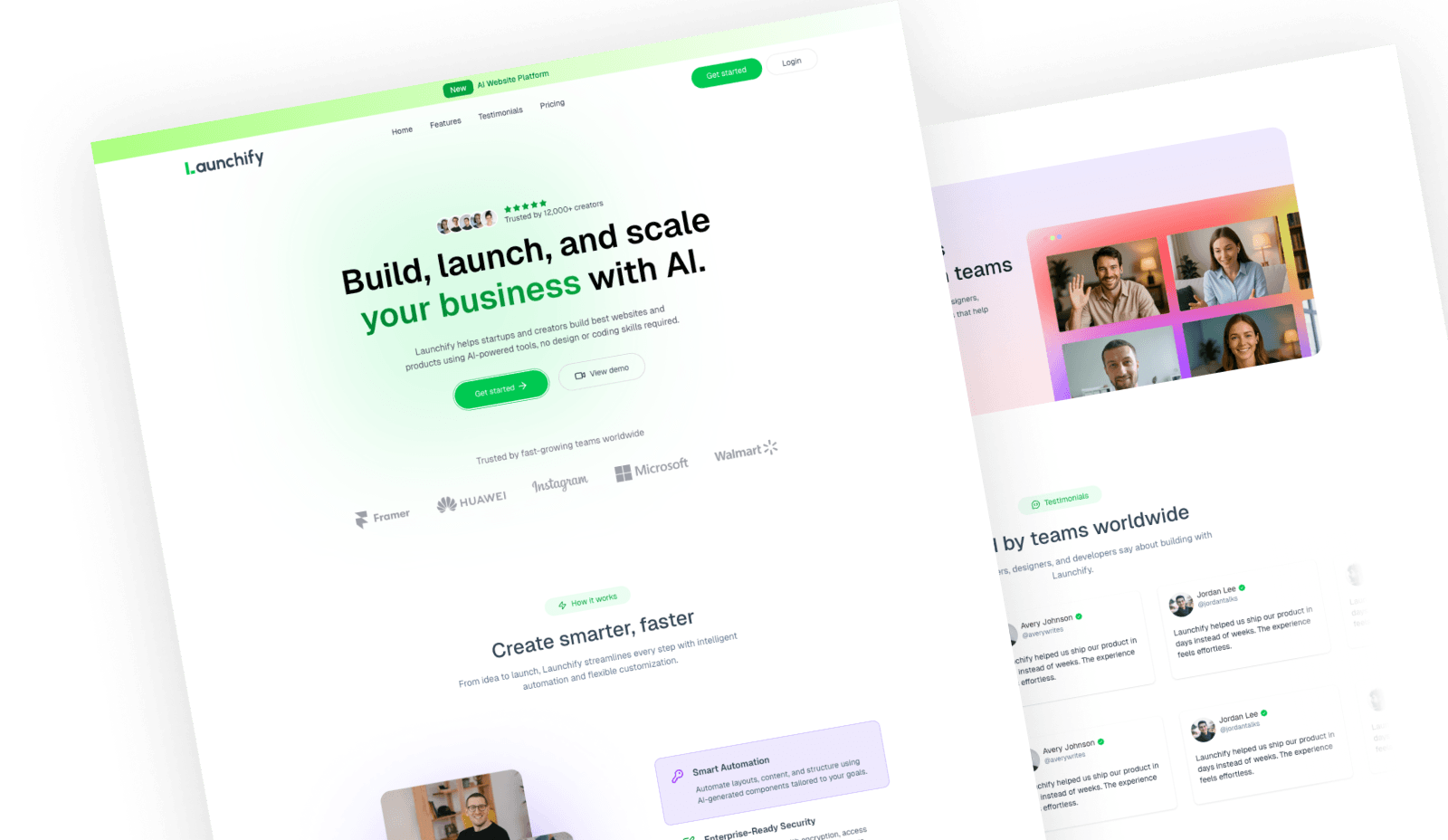 Launchify - AI SaaS Website Template