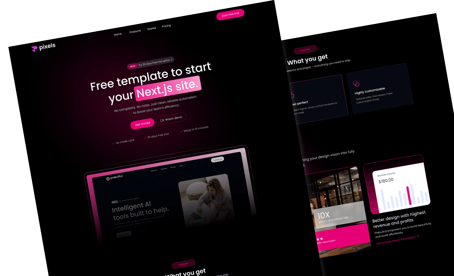 Pixels - Animated SaaS App Template