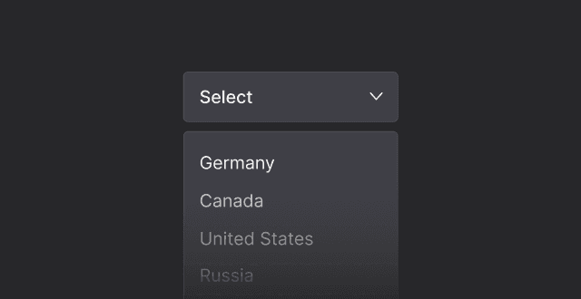 Dropdown Menu