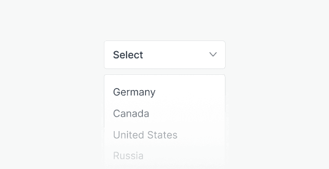 Dropdown Menu