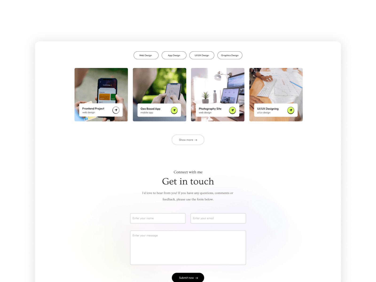Eliana - React JS Portfolio Template Screenshot 3