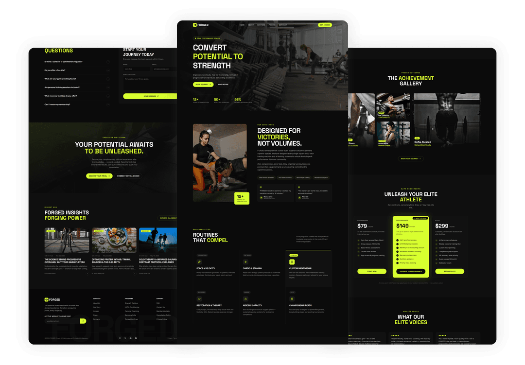 Forged - React JS Gym Website Template