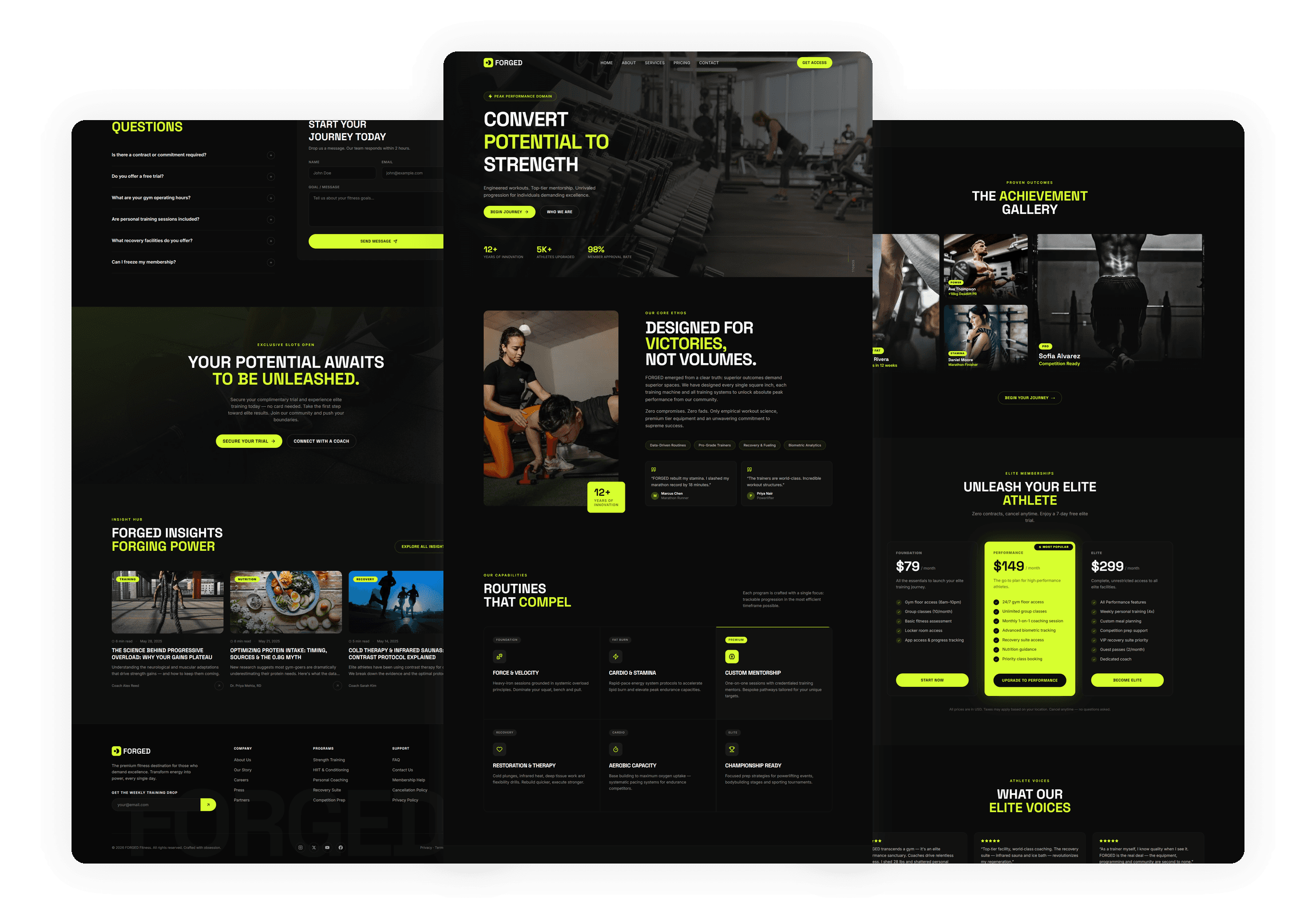 Forged - React JS Gym Website Template