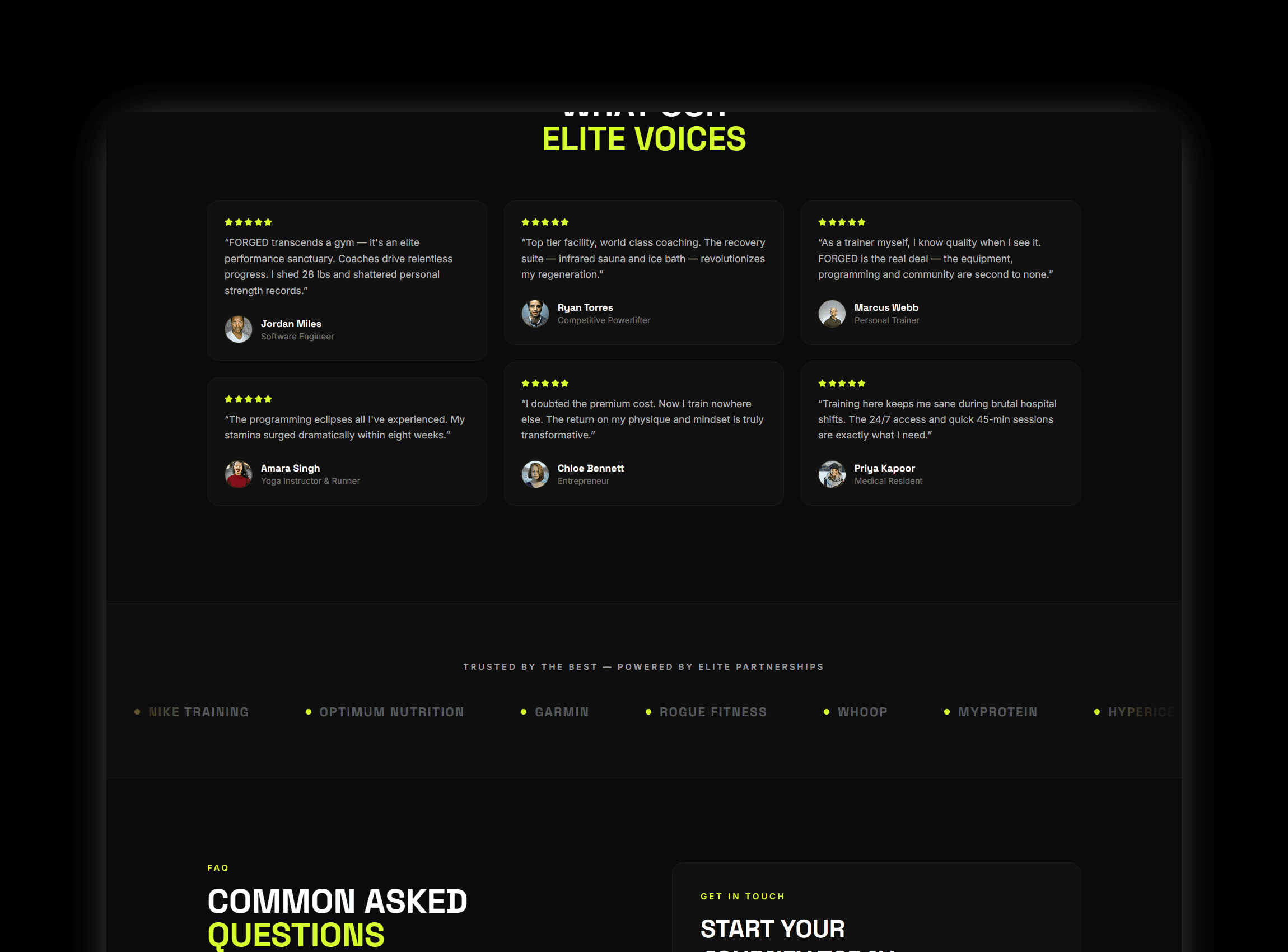 Pricing section with membership tier cards and featured plan emphasis