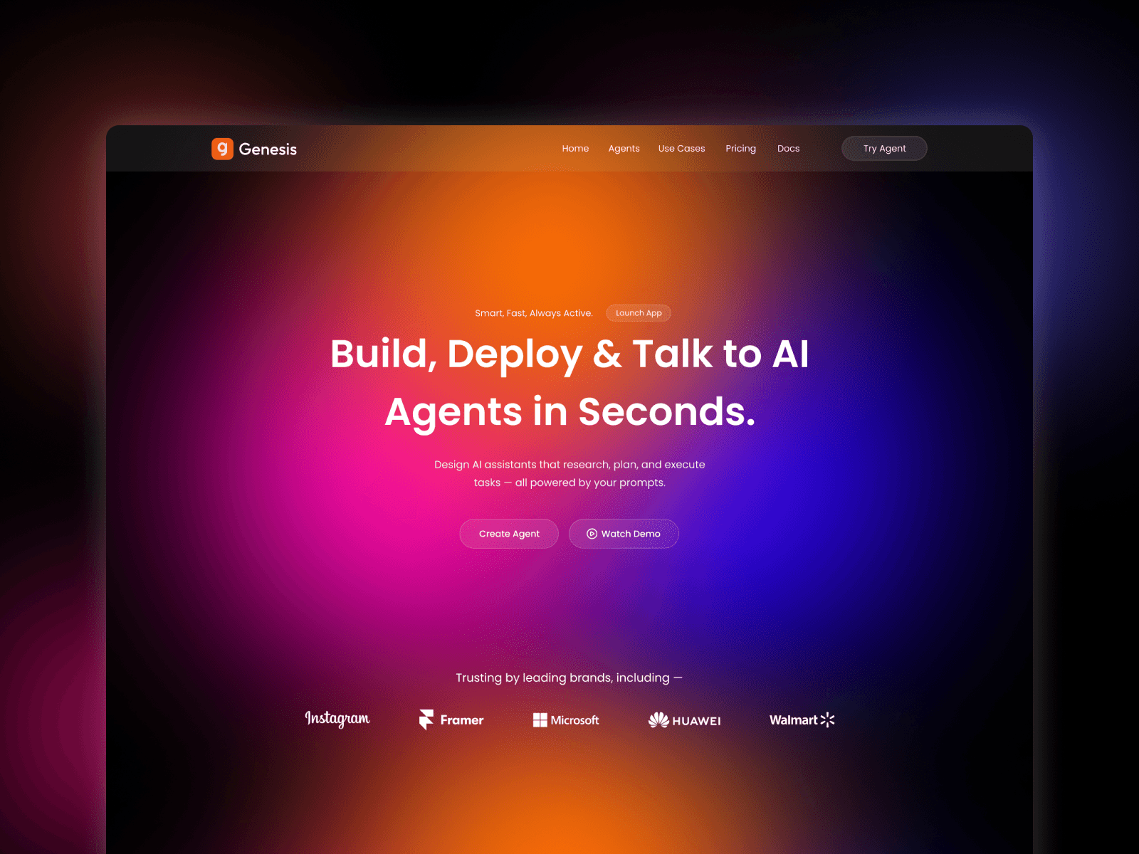 Genesis - React JS AI Agent Template Screenshot 1