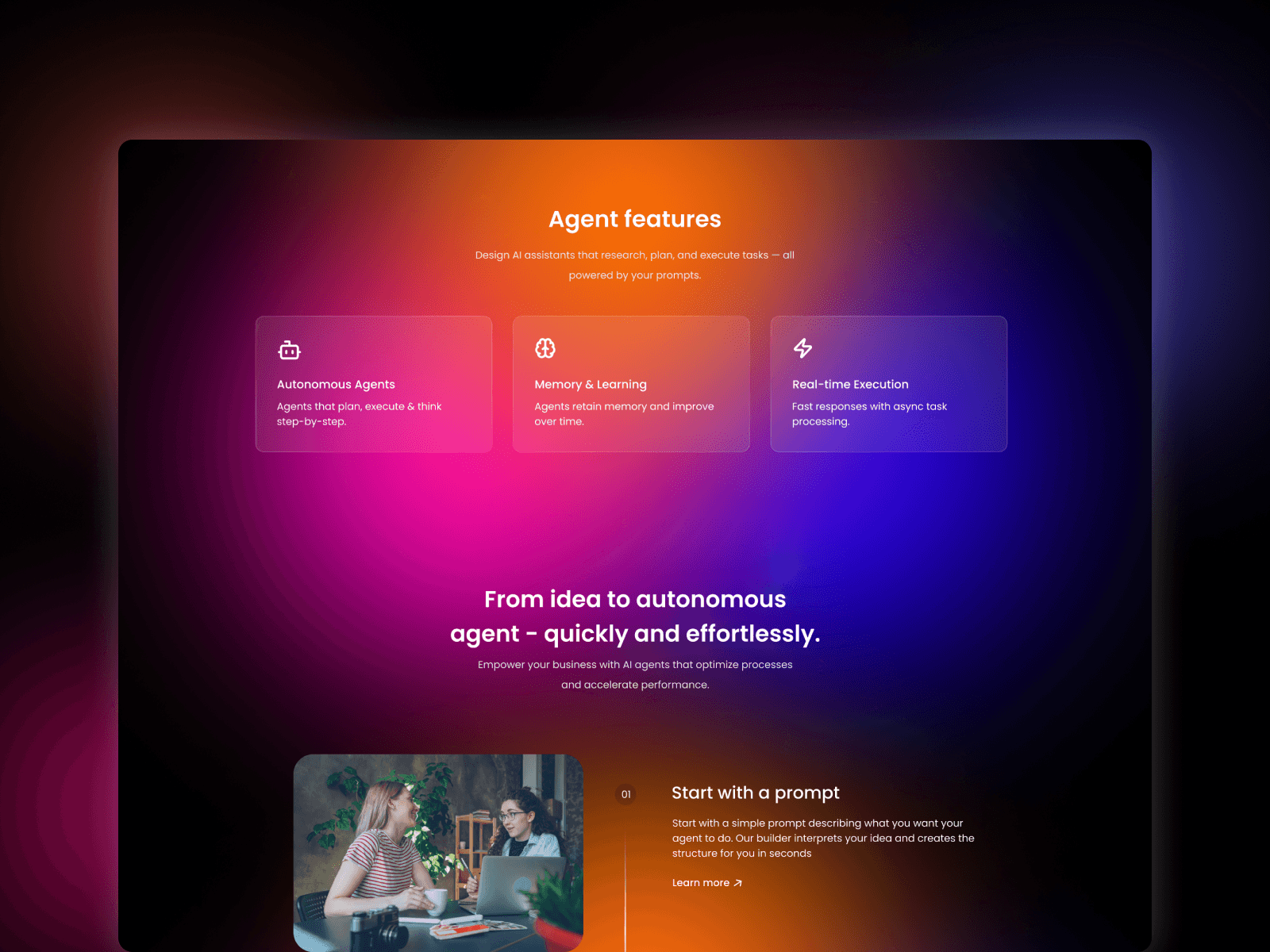 Genesis - React JS AI Agent Template Screenshot 2