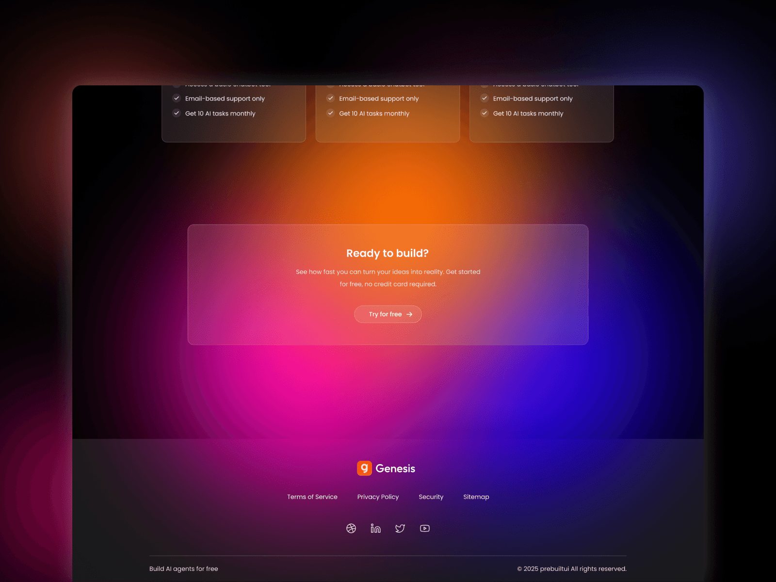 Genesis - React JS AI Agent Template Screenshot 6