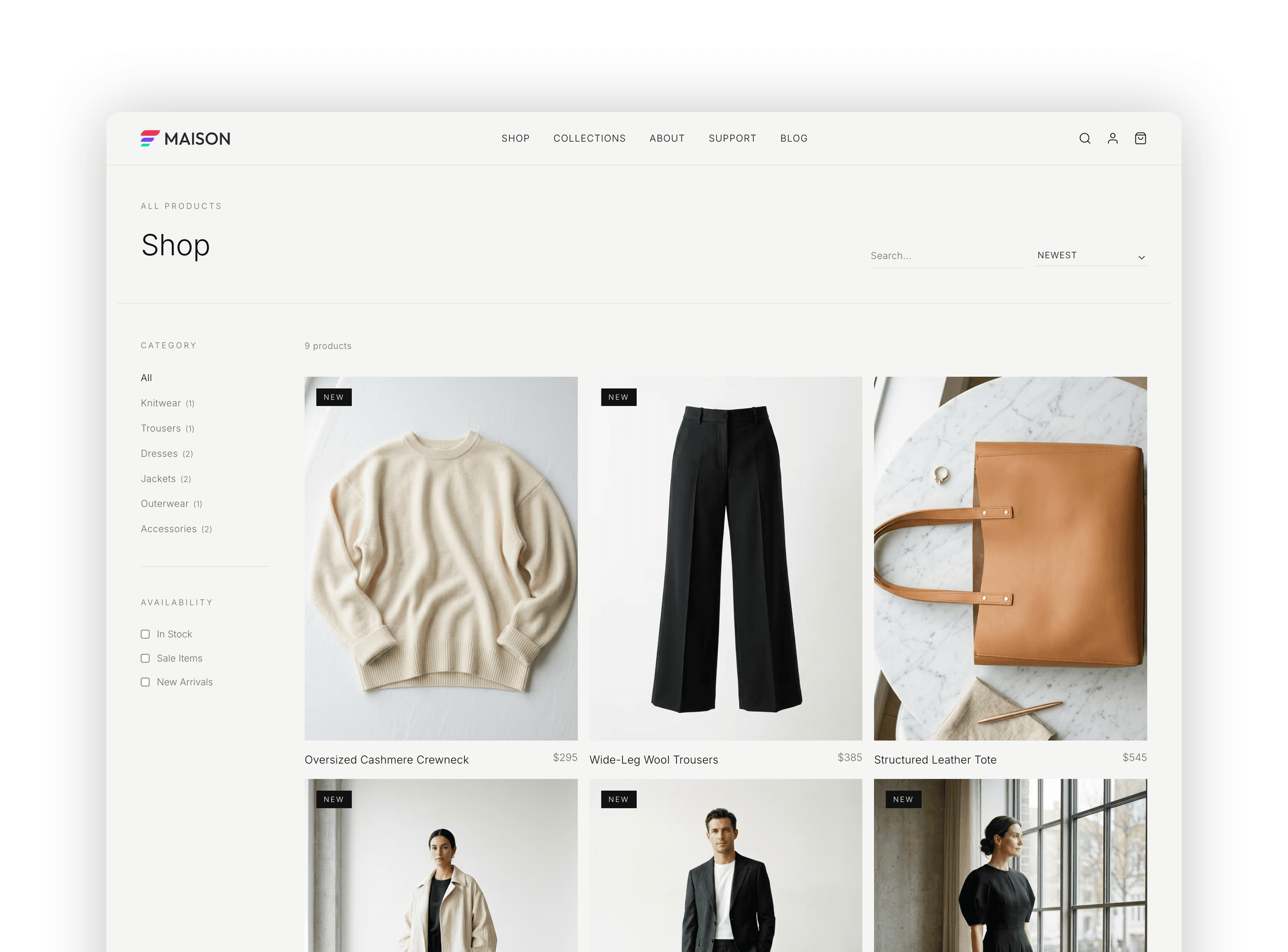 Support center page featuring an interactive accordion for frequently asked questions and a clean client contact form