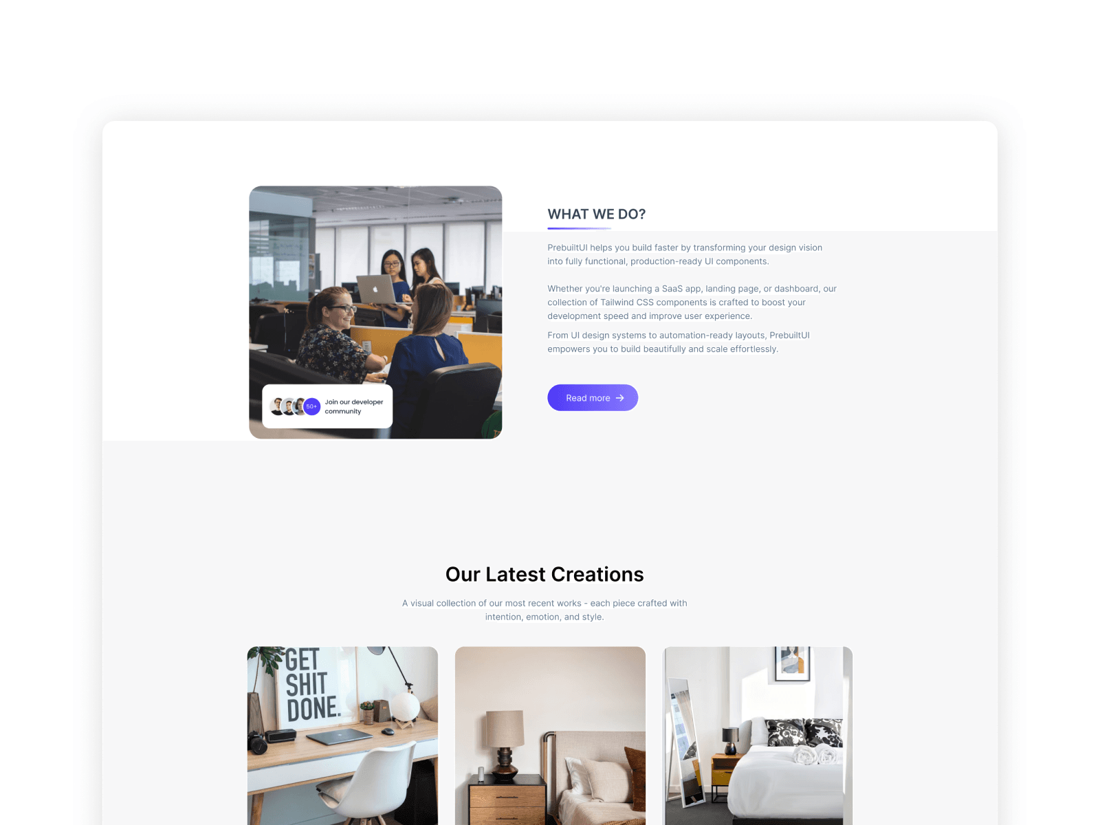 Material - React JS Landing Page Template Screenshot 2