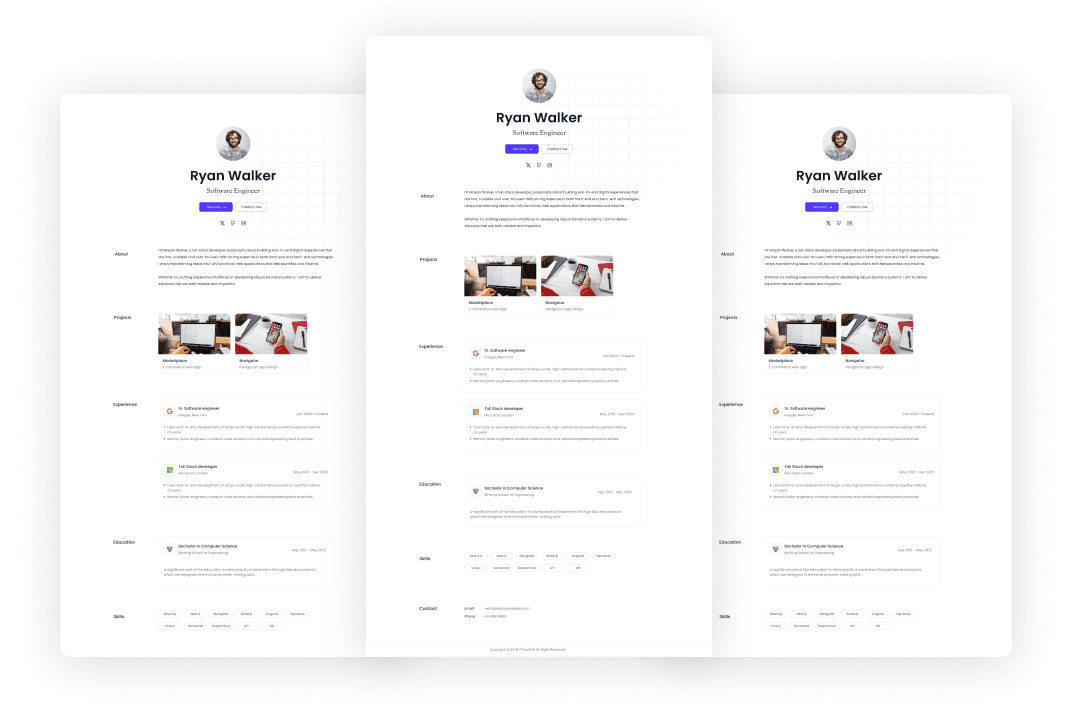 Ryan - React JS Portfolio Template