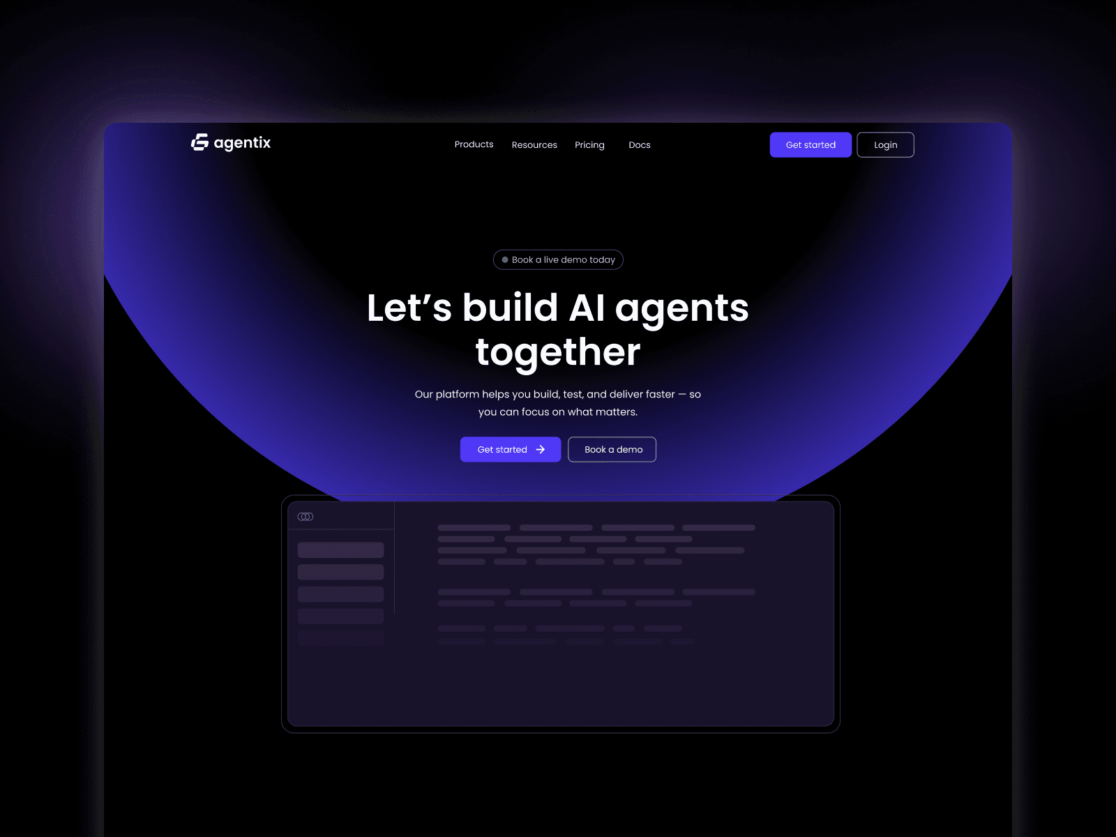 Agentix - React JS AI Agent Template Screenshot 1