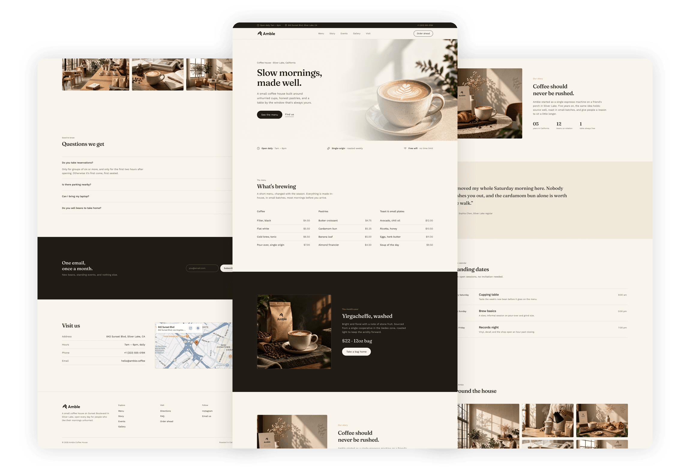Amble - React JS Cafe Website Template