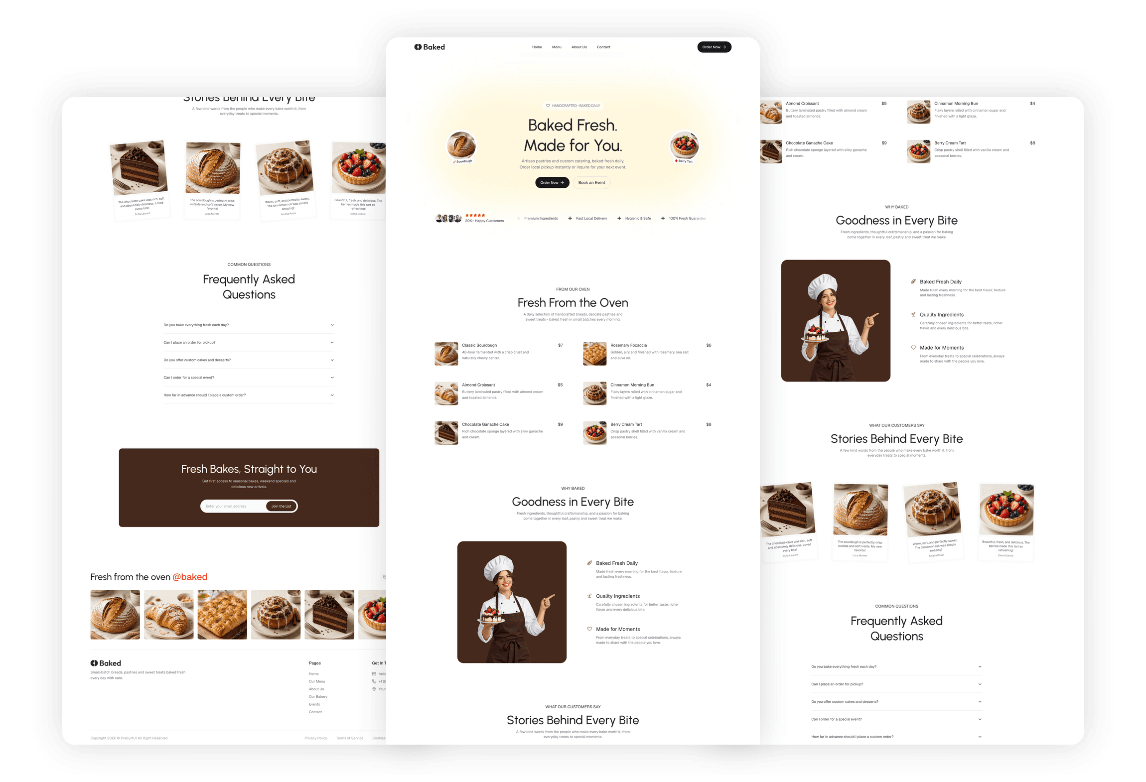 Baked - React JS Bakery Website Template