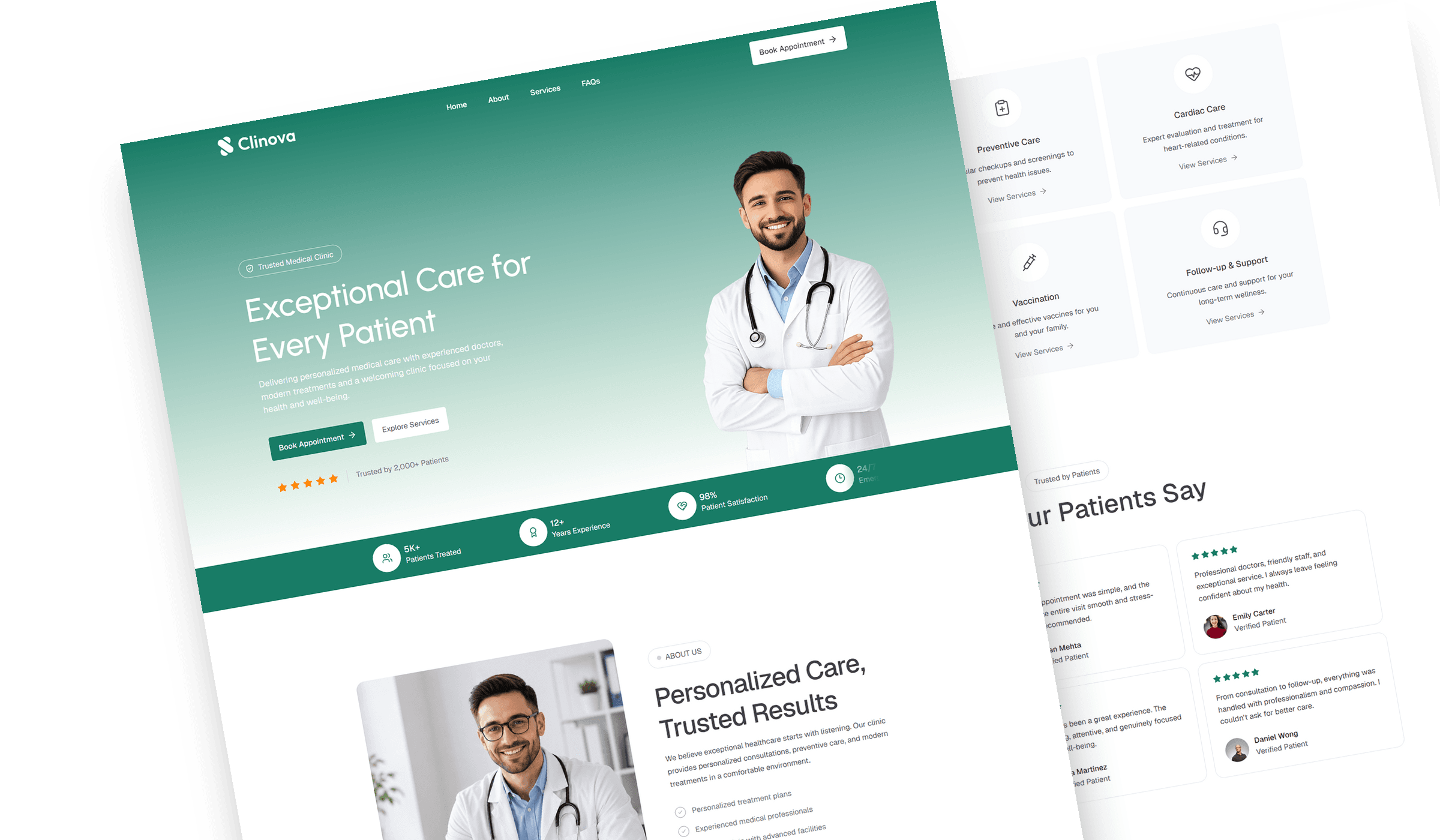 Clinova - Medical Clinic Website Template