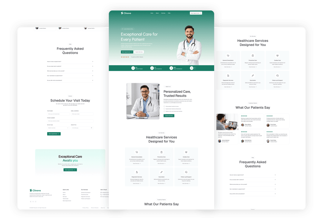 Clinova - Medical Clinic Website Template