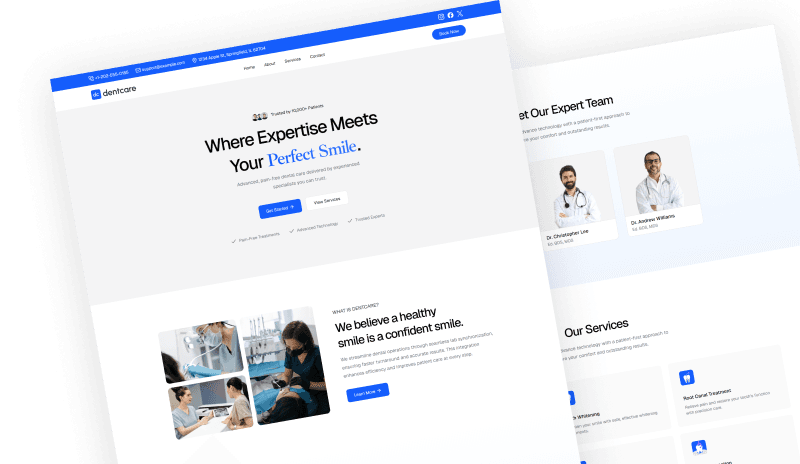 DentCare - React JS Dental Clinic Template