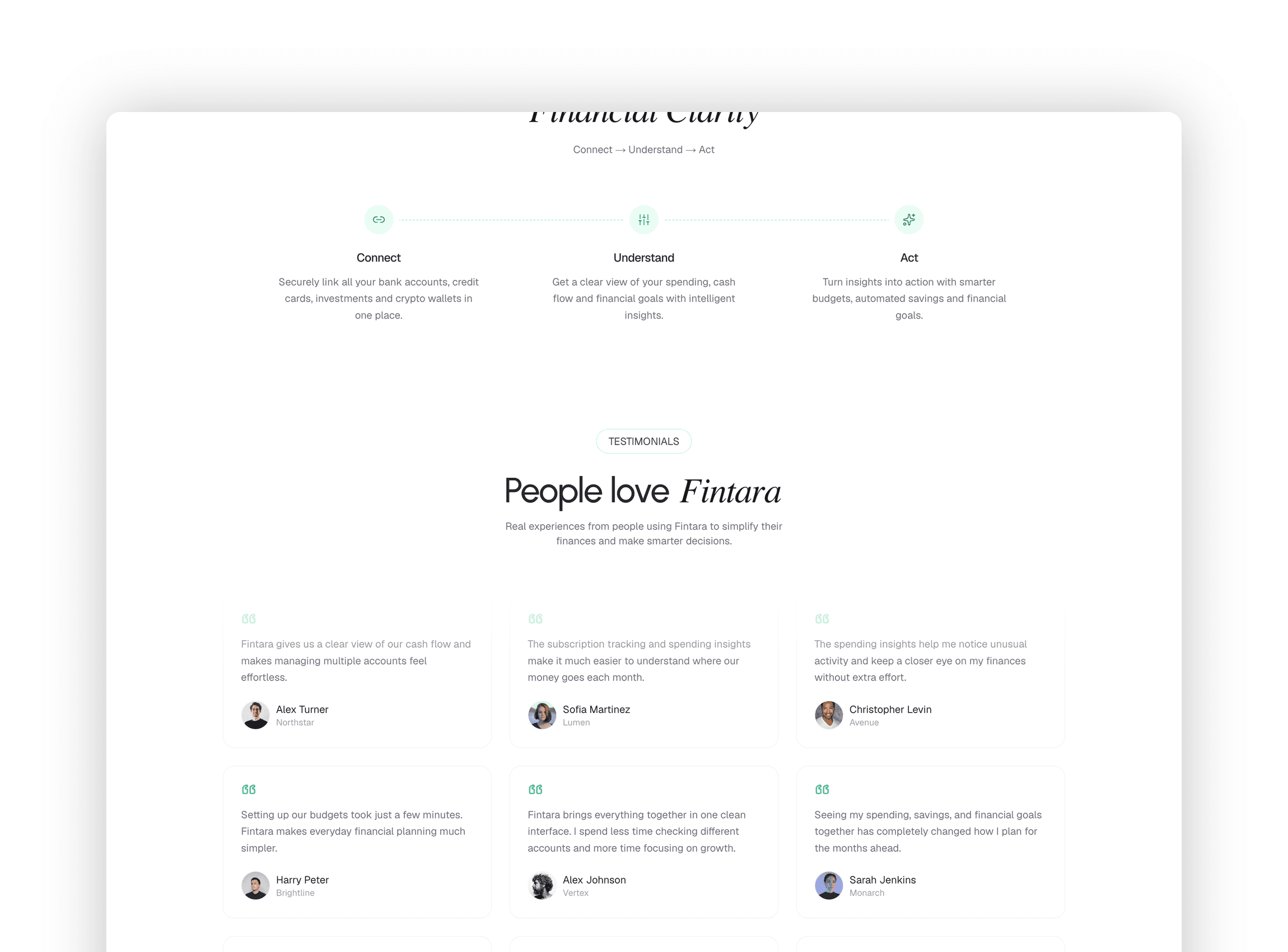 Step by step onboarding process section