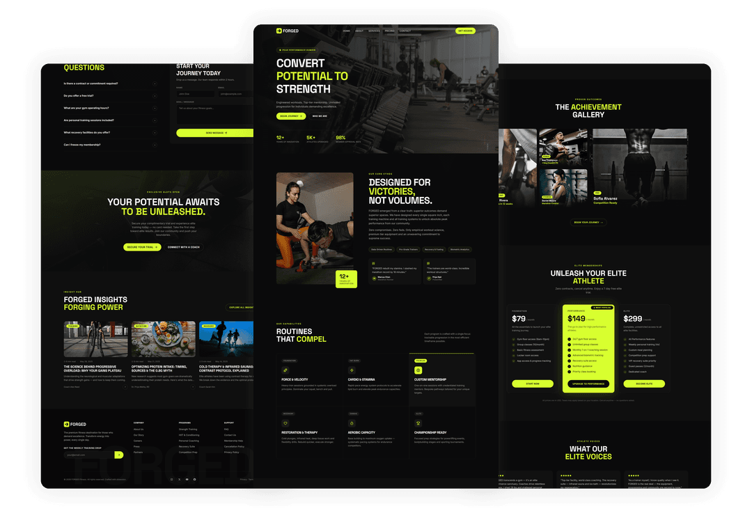 Forged - React JS Gym Website Template