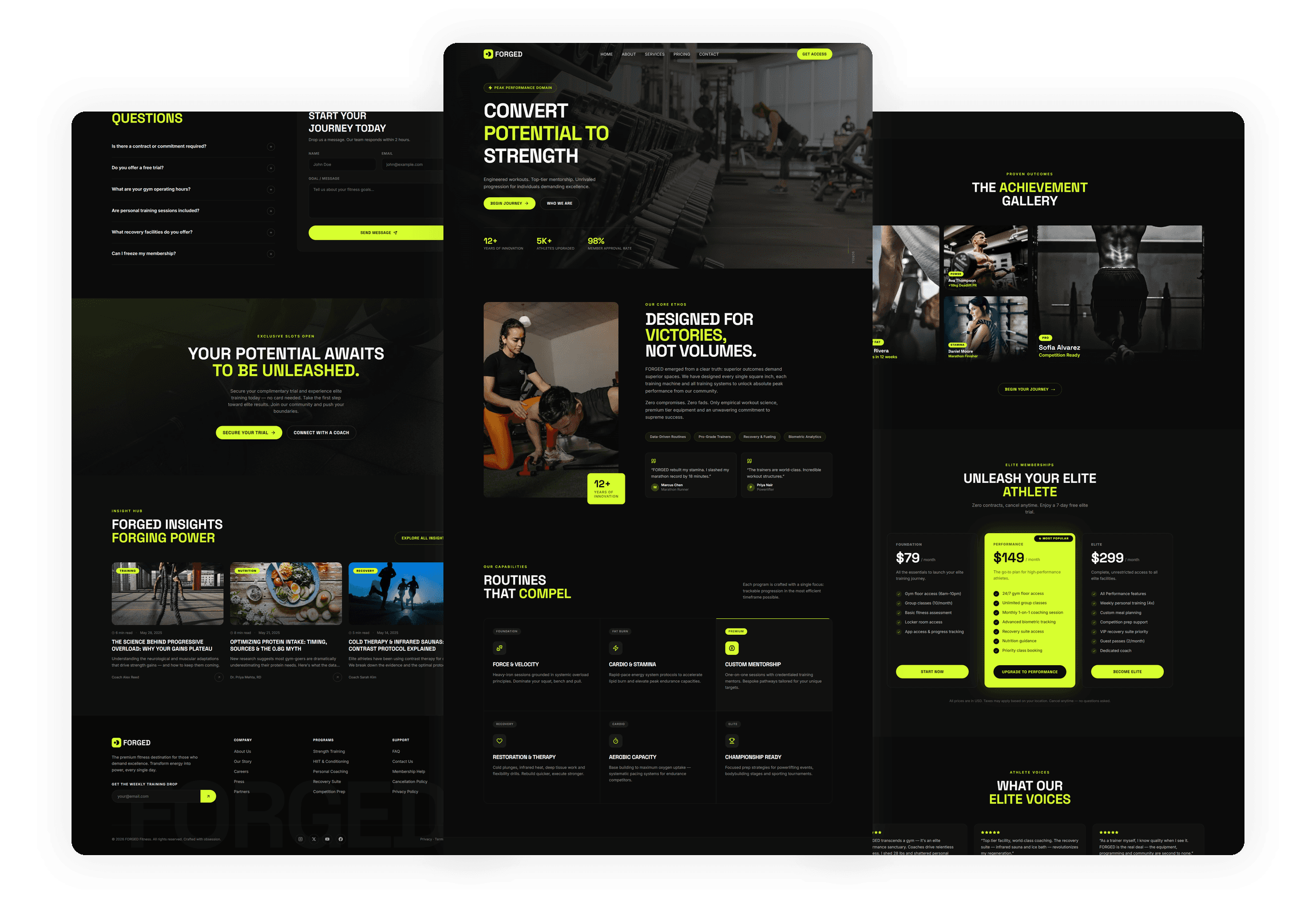 Forged - Next.js Gym Website Template
