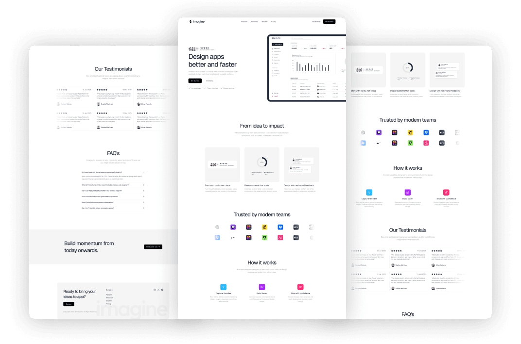 Imagine - React JS AI SaaS Website Template