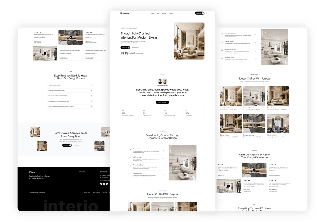 Interio - React JS Interior Design Website Template