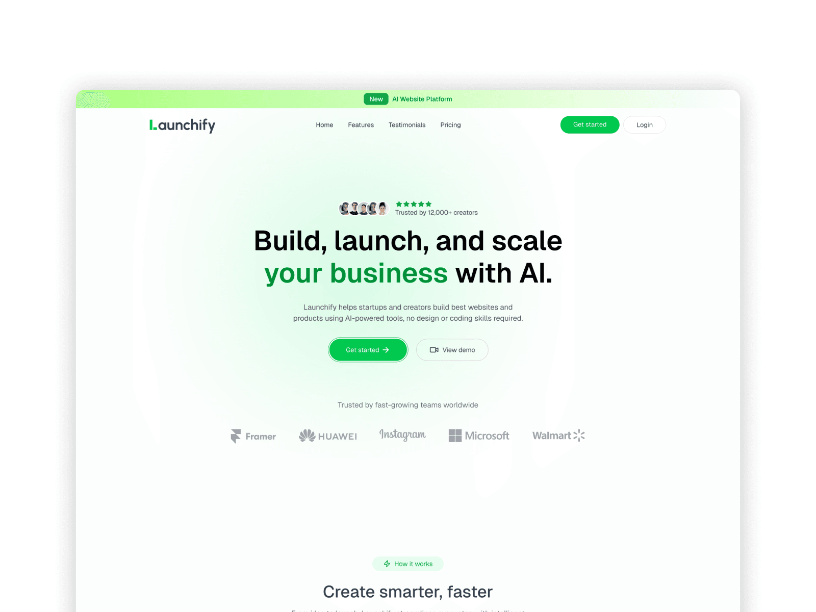 Launchify - React JS AI SaaS Template Screenshot 1