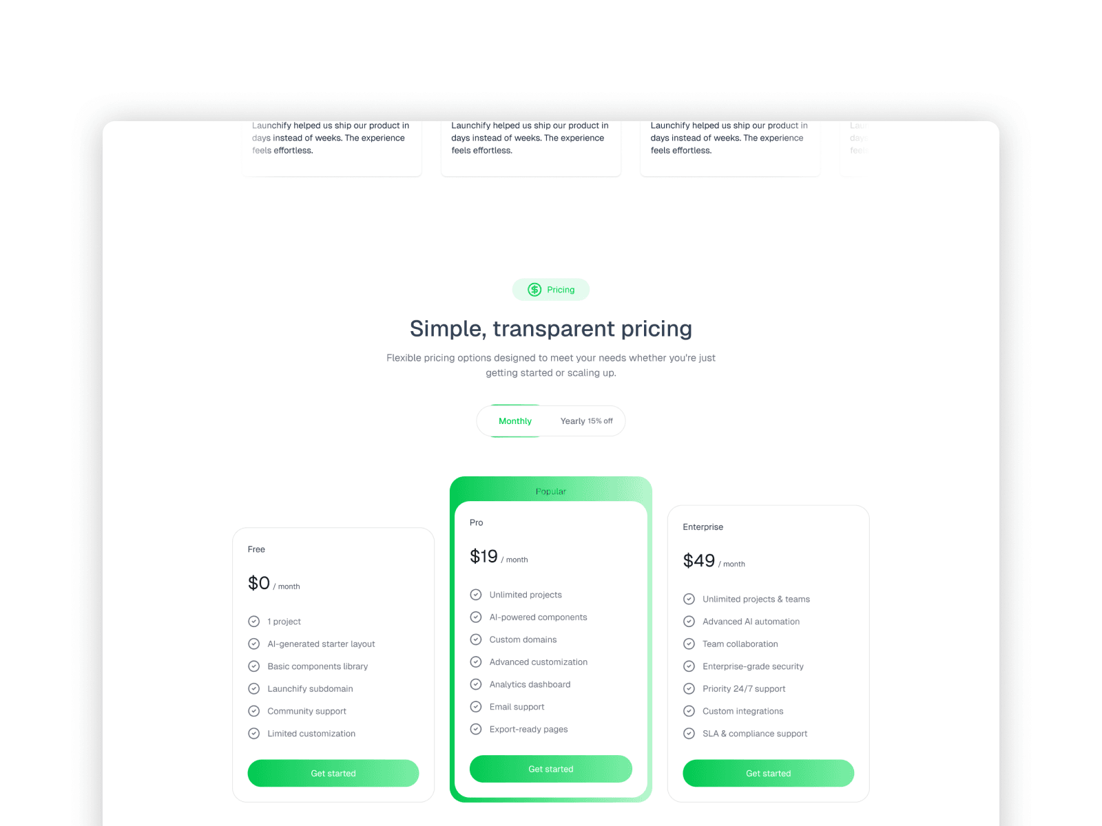 Launchify - React JS AI SaaS Template Screenshot 4