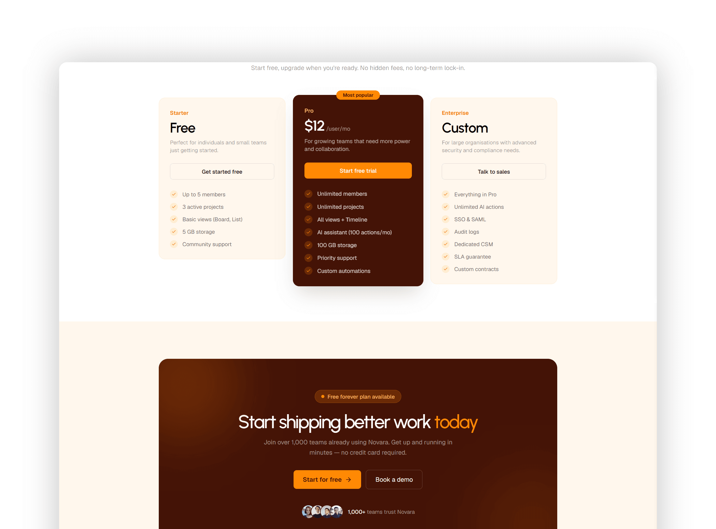 Customer testimonials and social proof reviews section