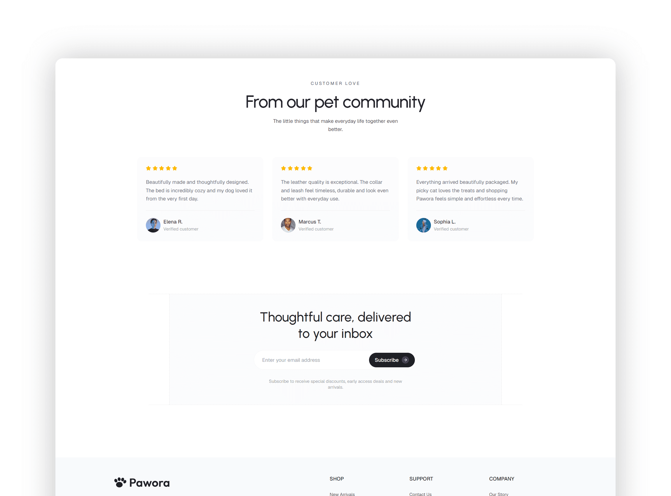 Key pet care brand benefits and values