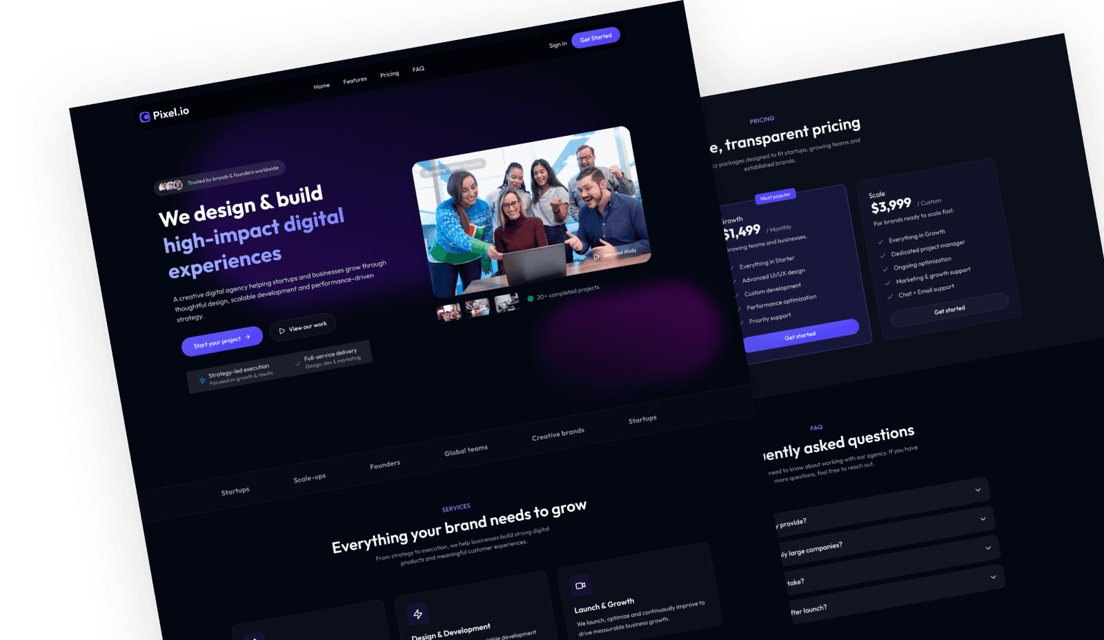 Pixel.io - React JS Digital Agency Template