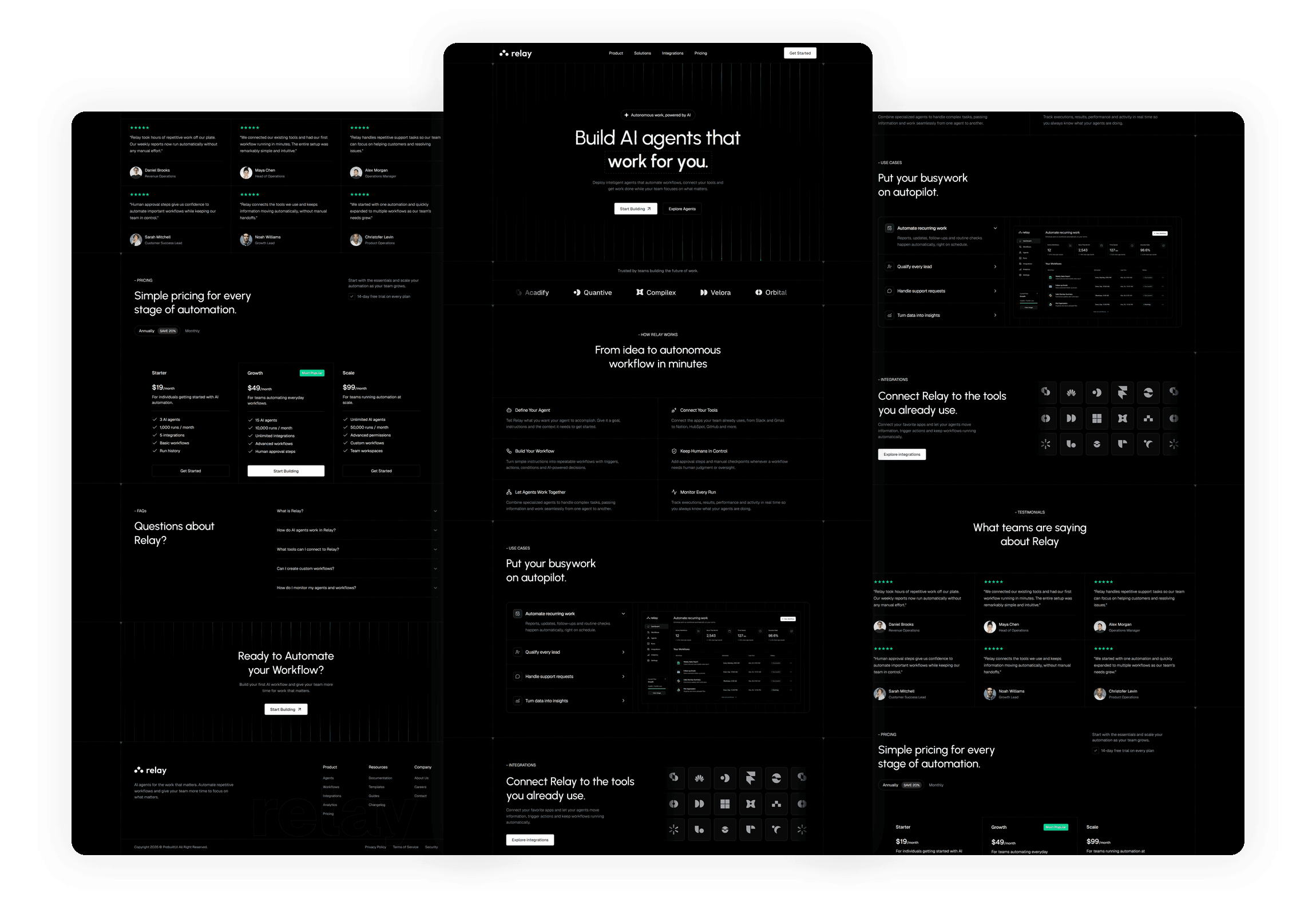 Relay - React JS AI Agent SaaS Template