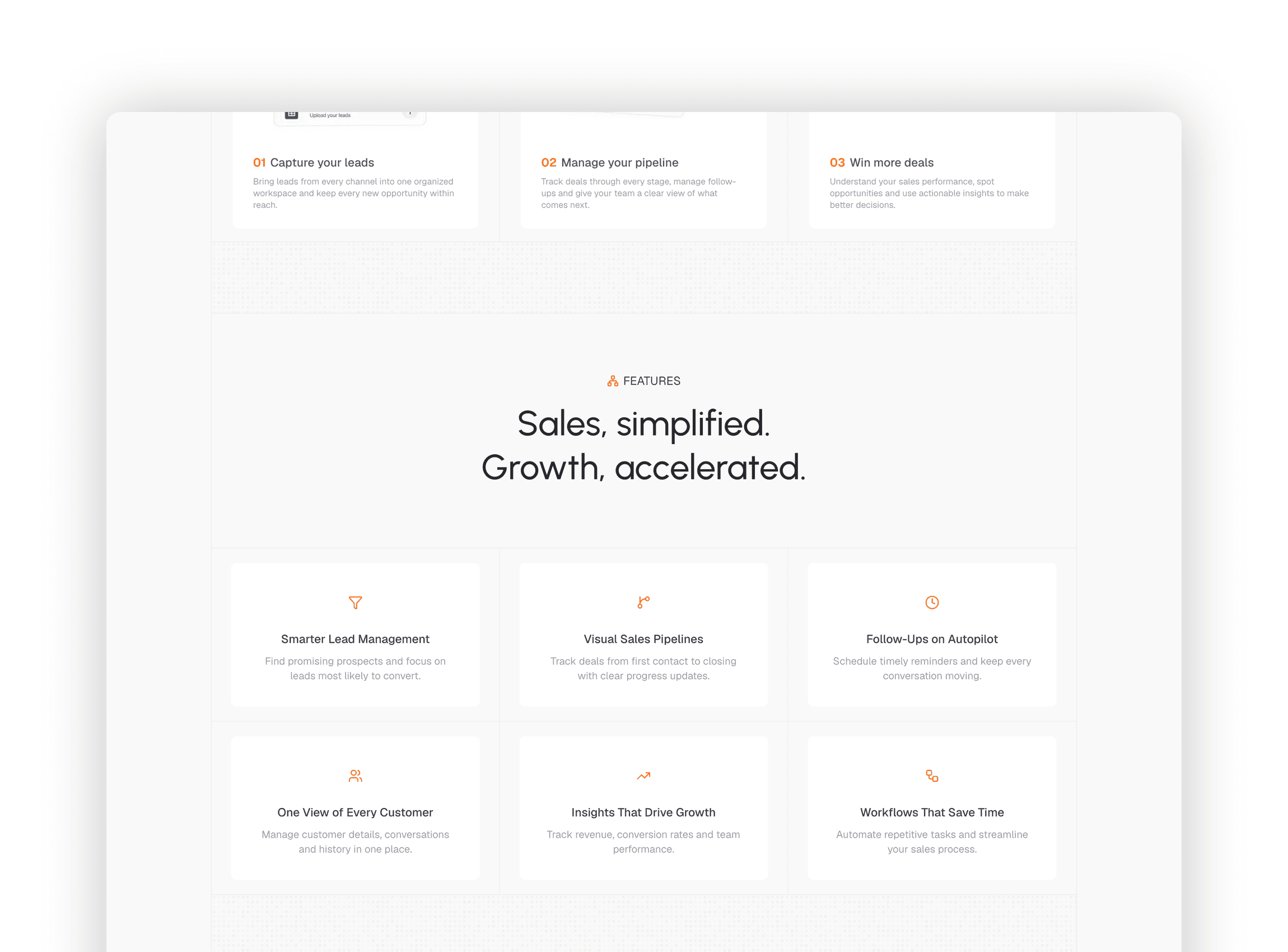 Three step sales workflow process breakdown