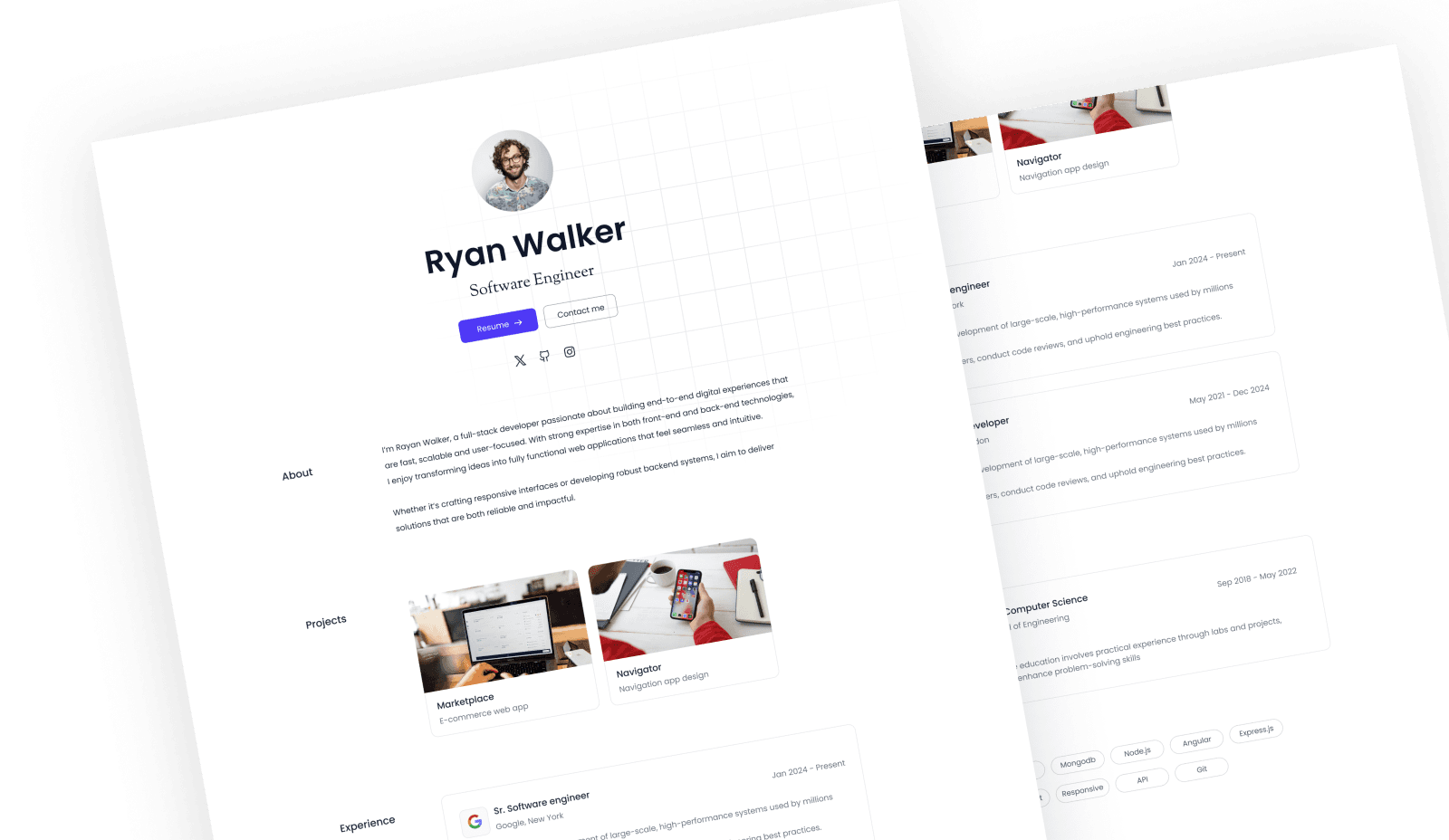 Ryan - React JS Portfolio Template
