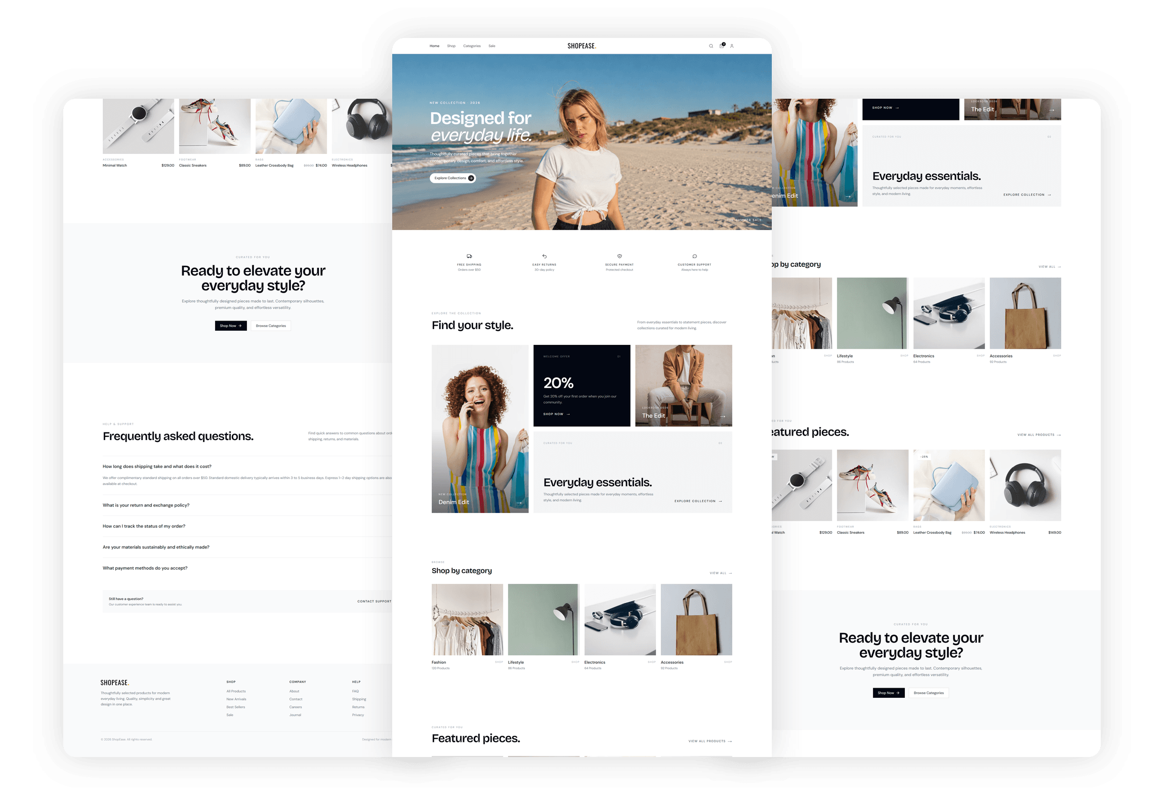ShopEase - React JS Fashion Ecommerce Website Template