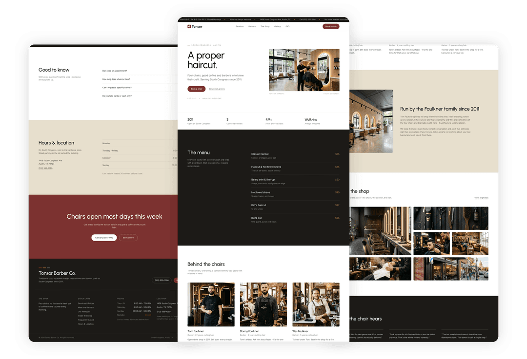 Tonsor - React JS Barbershop Website Template