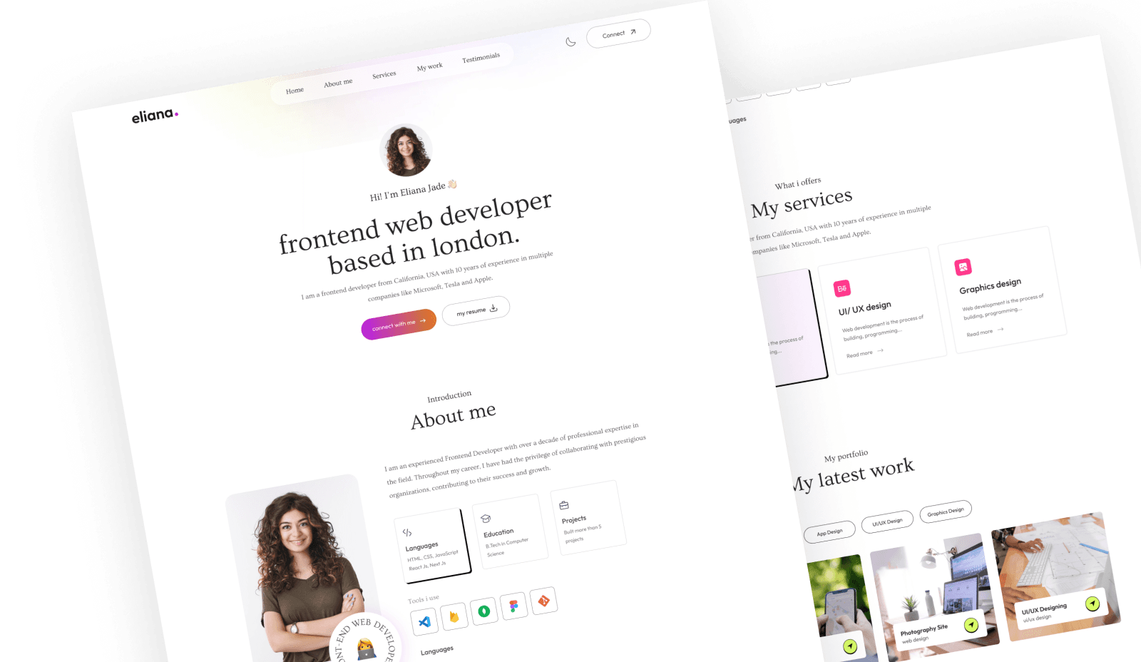Eliana - React JS Portfolio Template
