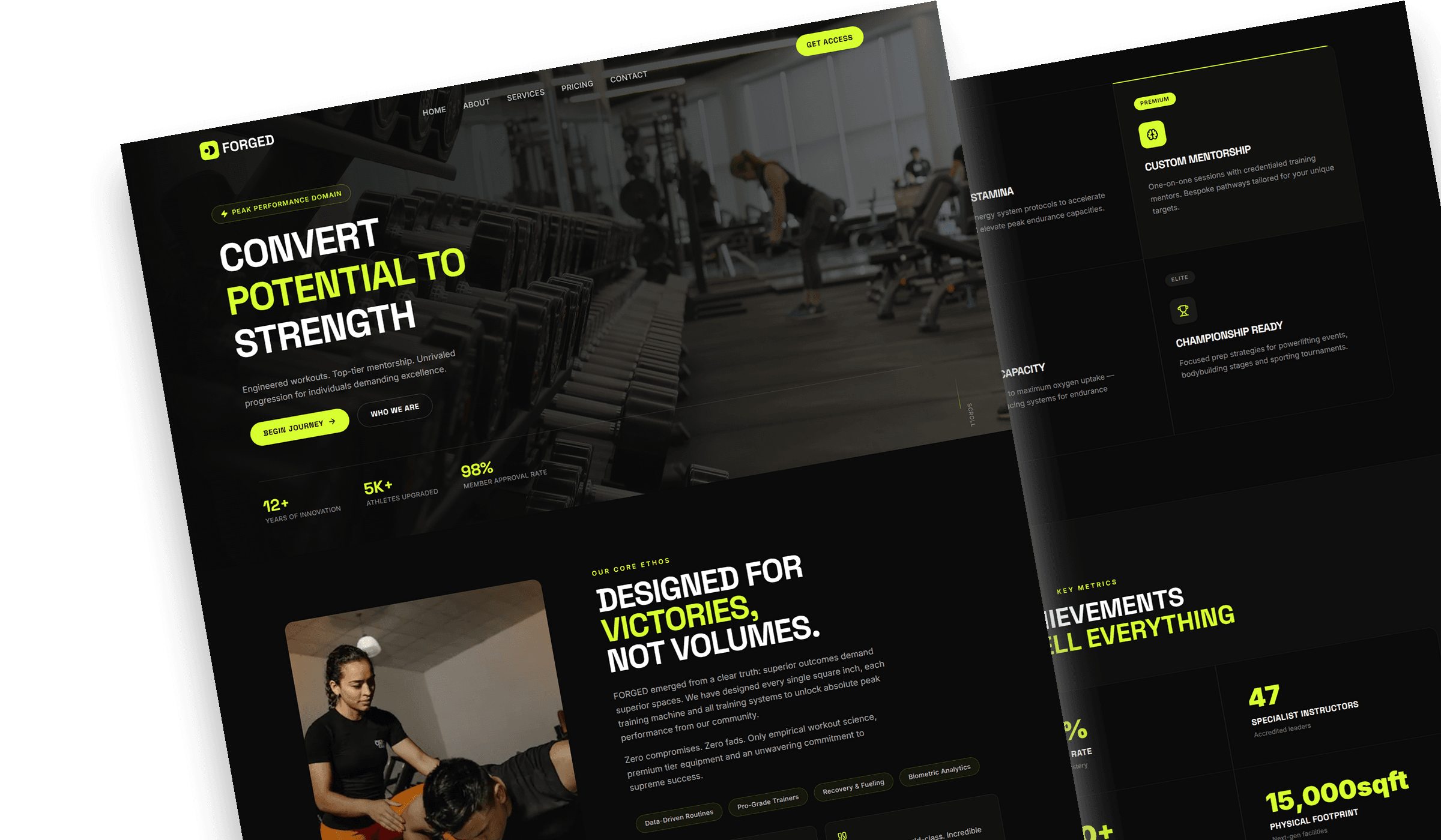 Forged - React JS Gym Website Template