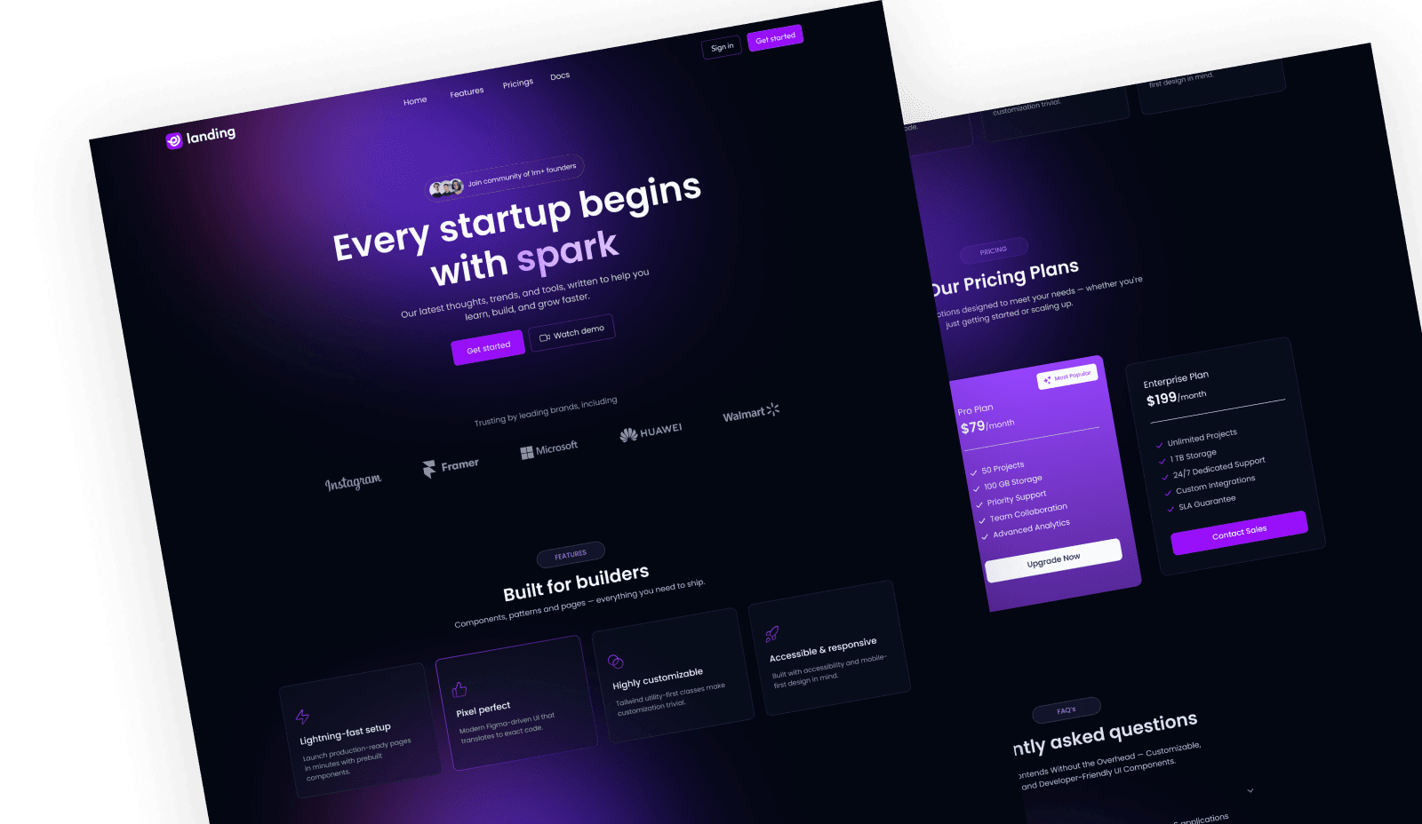 Landing - React JS SaaS App Template
