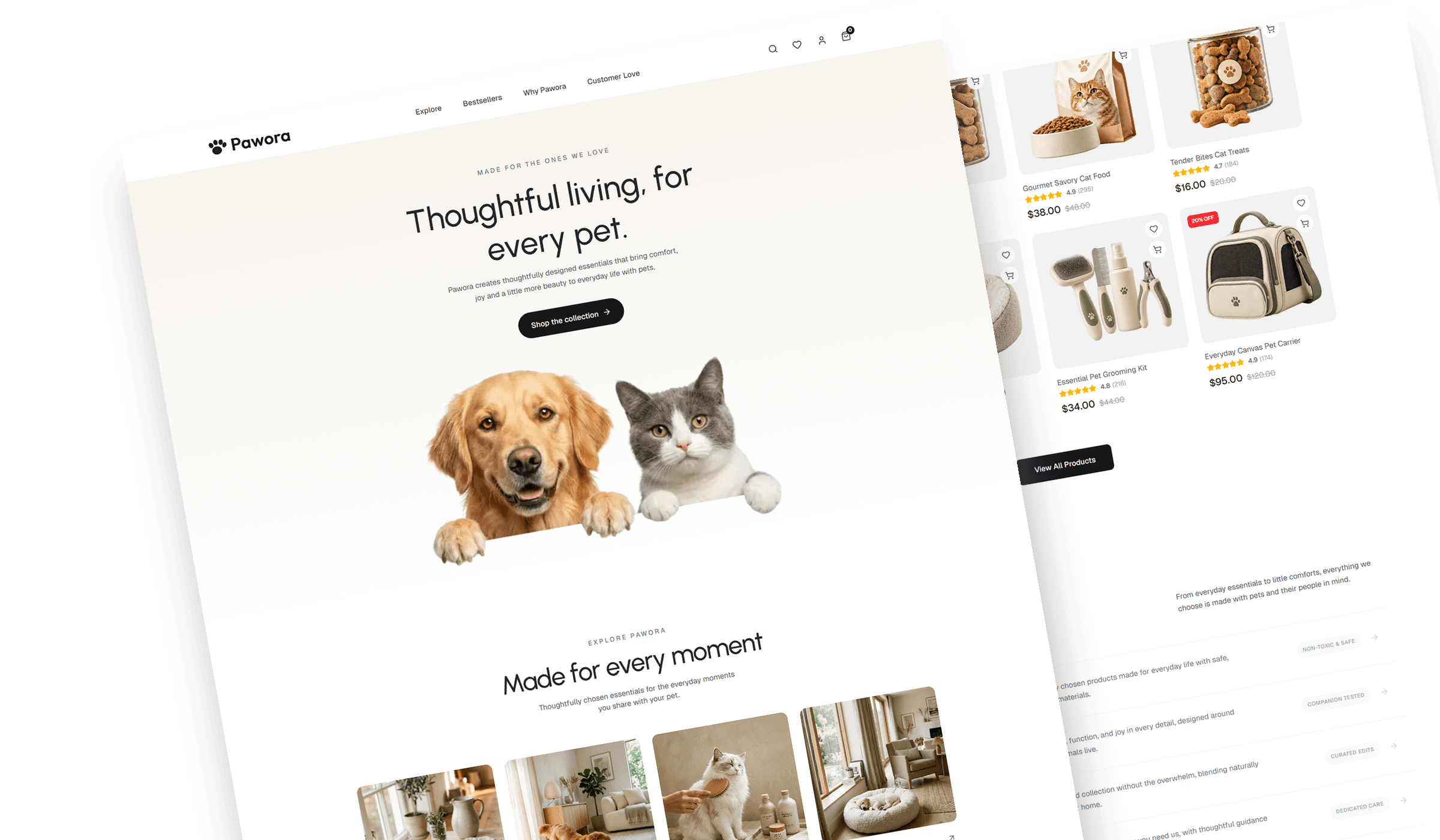 Pawora - React JS Pet Care Website Template