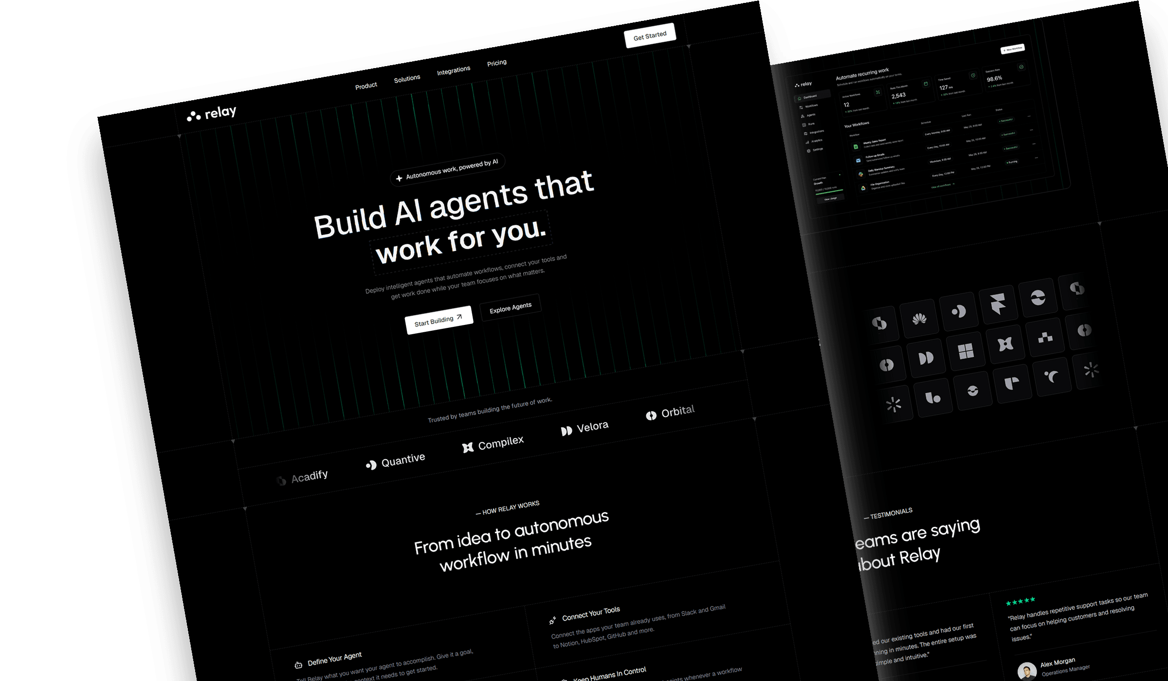 Relay - React JS AI Agent SaaS Template