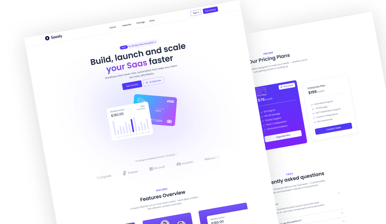 SaaSly - React JS Modern SaaS App