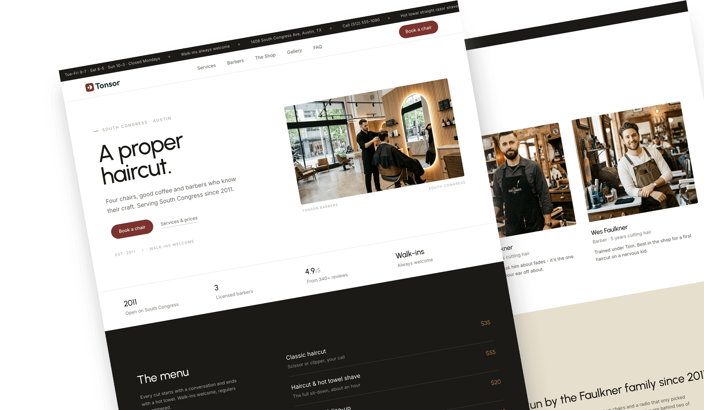 Tonsor - React JS Barbershop Website Template