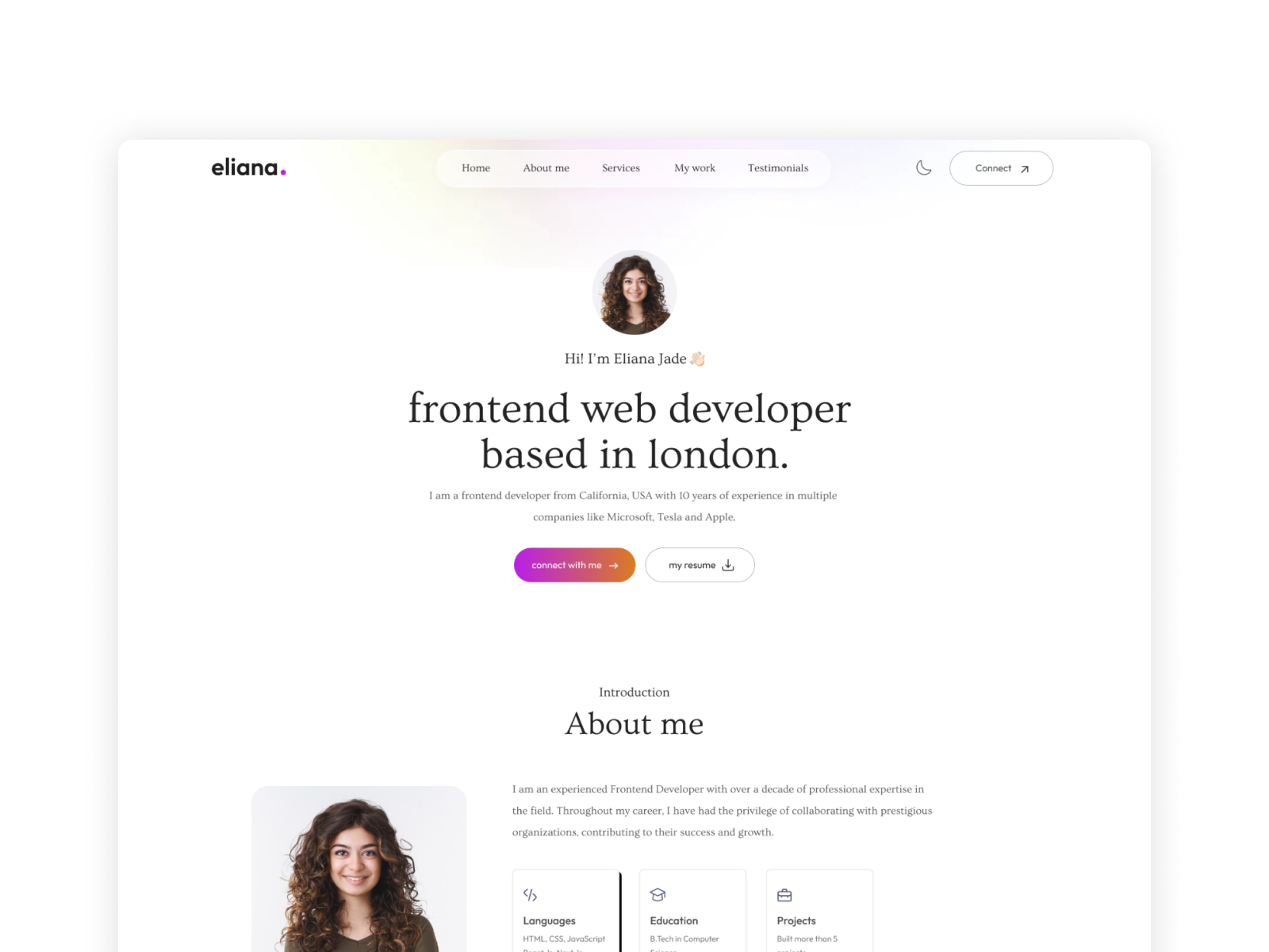 Eliana - Portfolio Template