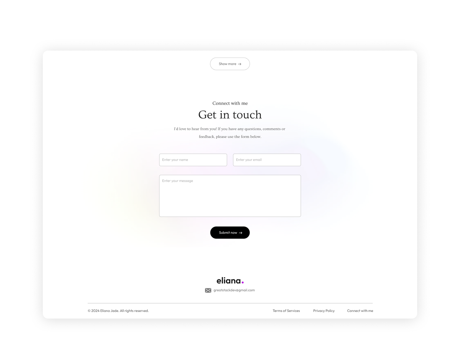 Eliana - Portfolio Template
