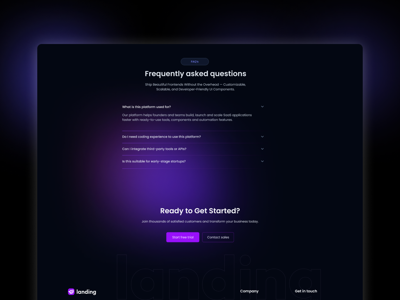 Landing - SaaS App Template