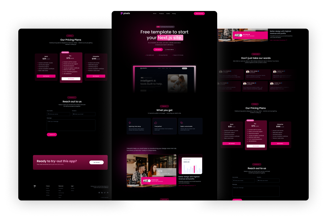 Pixels - Animated SaaS App Template