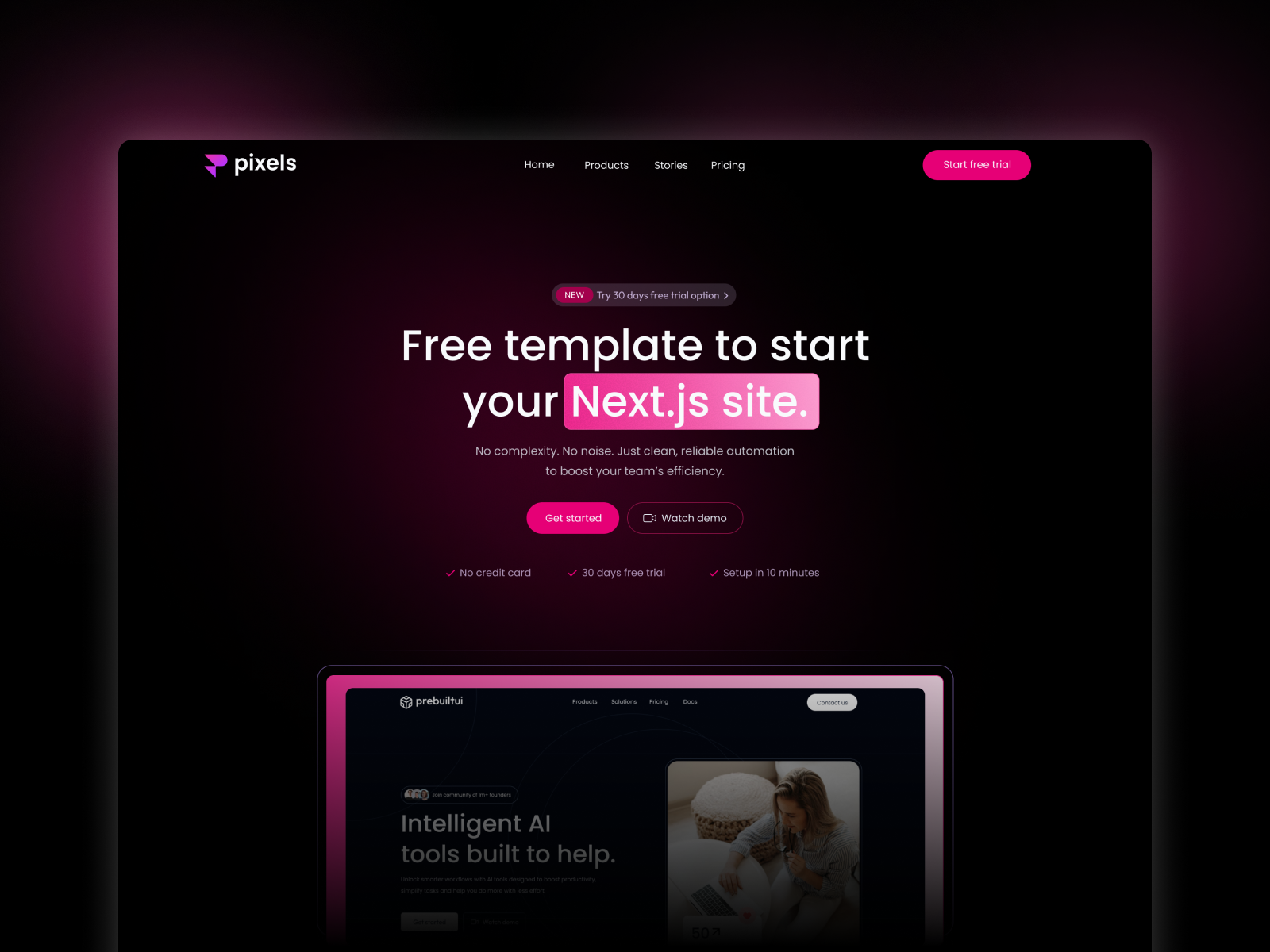 Pixels - Animated SaaS App Template